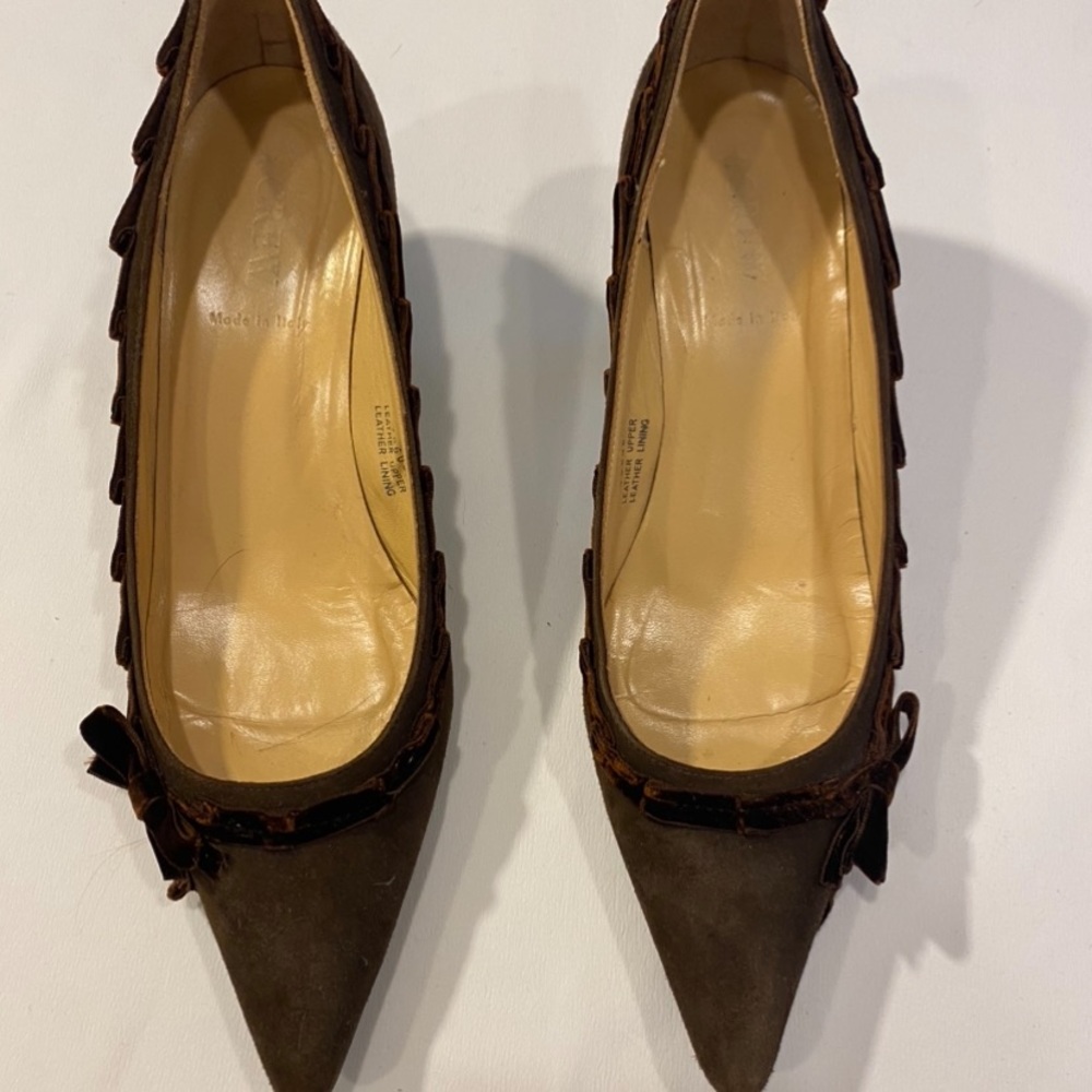 Jcrew suede kitty heel brown suede